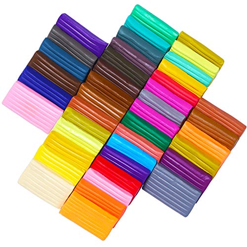 QMAY Polymer Clay Starter Kit, 50 Colors DIY Oven Bake Clay kit, 0...