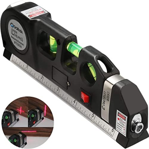 Laser Level Line Tool, Qooltek Multipurpose Cross Line Laser 8 fee...