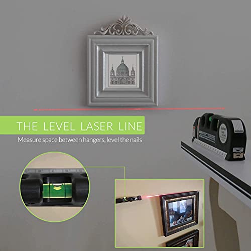 Laser Level Line Tool, Qooltek Multipurpose Cross Line Laser 8 fee...