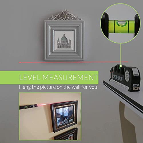 Laser Level Line Tool, Qooltek Multipurpose Cross Line Laser 8 fee...