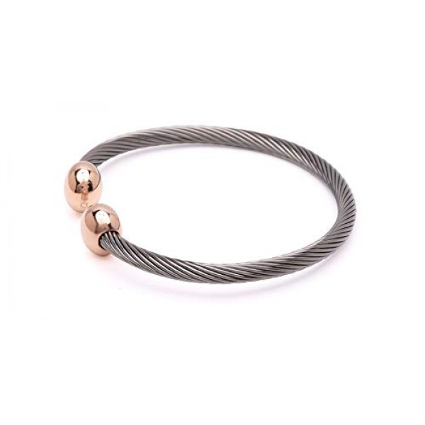 QRAY Rose Gold Combo Deluxe Surgical Steel Golf Athletic Bracelet ...