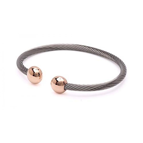 QRAY Rose Gold Combo Deluxe Surgical Steel Golf Athletic Bracelet ...
