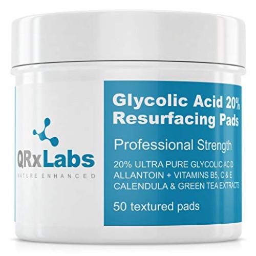 Glycolic Acid 20% Resurfacing Pads for Face & Body with Vitamins B...