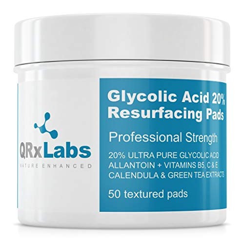 Glycolic Acid 20% Resurfacing Pads for Face & Body with Vitamins B...