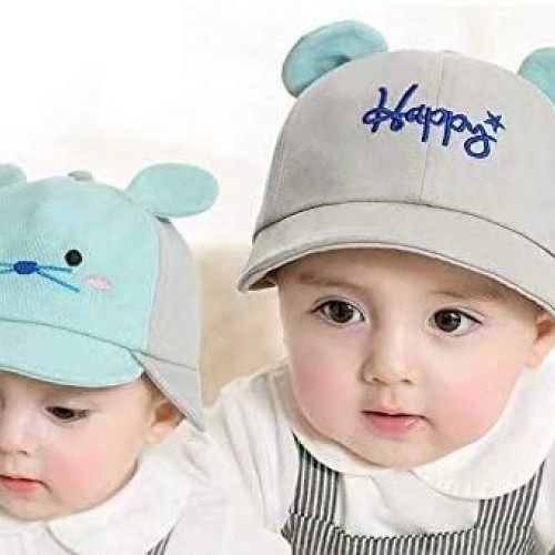 Kids Protective Hat Double-sided Front and Rear Cute Mouse Style R...