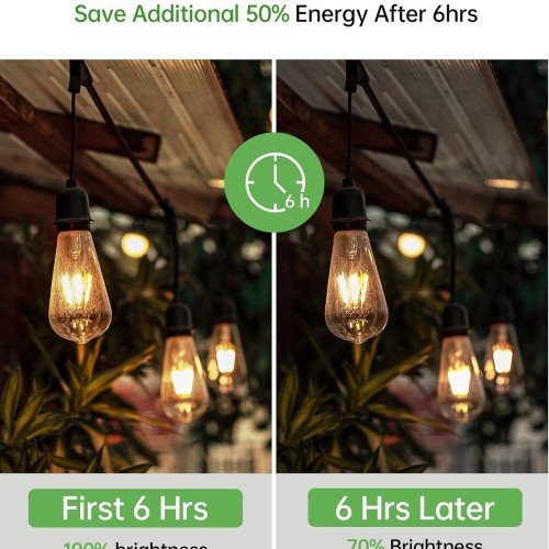 Qualilux Dusk to Dawn ST19 LED Edison Light Bulbs, Vintage Amber Glass, 2300K Amber Warm, 6.5W=60W, Non-Dimmable Auto On/Off Light Sensing LED Filament Bulb Outdoor, 700LM, E26, 2-Pack, HQ-H027