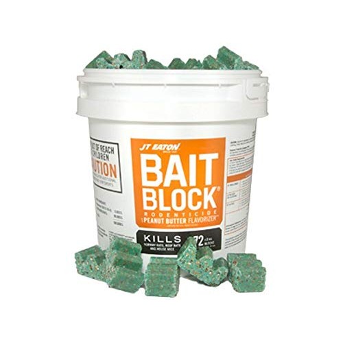 JT Eaton Bait Block Rodenticide Anticoagulant Bait, Pail of 144, 1...