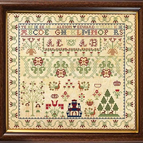 Antique 1791 Scottish Sampler Reproduction Cross Cross Stitch Coun...