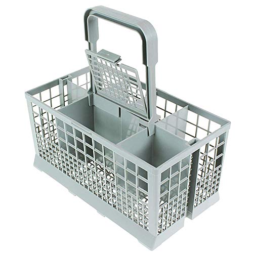 Qualtex Dishwasher Cutlery Silverware Basket Holder Grey, 9 5/16 X...