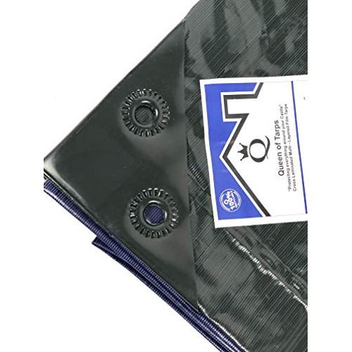 12x16 Heavy Duty Blue/Green Tarp, MOX Film Technology, Premium tar...