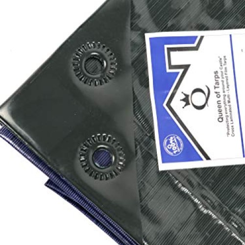 12x16 Heavy Duty Blue/Green Tarp, MOX Film Technology, Premium tar...