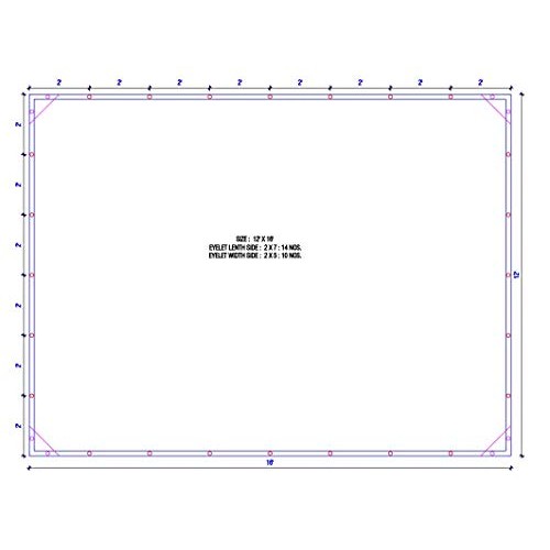 12x16 Heavy Duty Blue/Green Tarp, MOX Film Technology, Premium tar...
