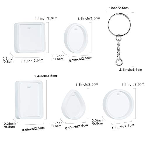 Resin Molds for Jewelry, 20 Pcs Silicone Resin Earring Jewelry Cas...