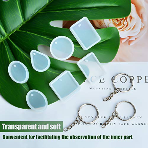 Resin Molds for Jewelry, 20 Pcs Silicone Resin Earring Jewelry Cas...