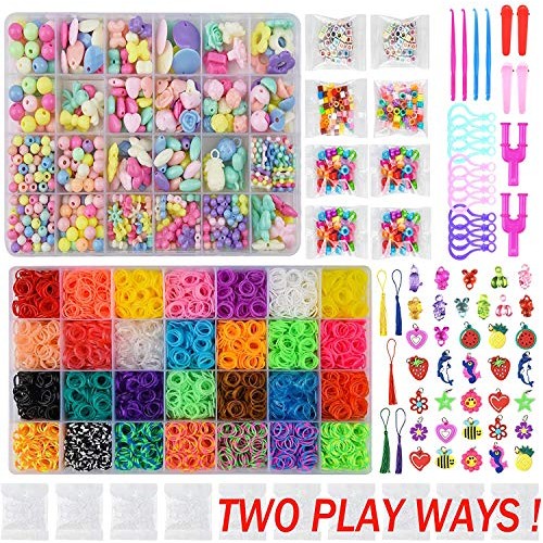 Queta 18000+ Colorful Loom Bracelet Making Kit，Rubber Bands for B...
