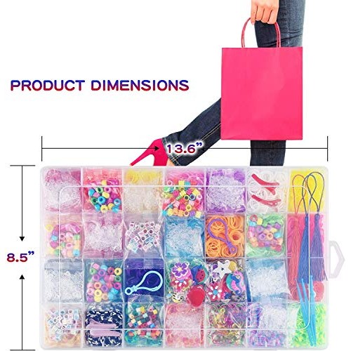 Queta 18000+ Colorful Loom Bracelet Making Kit，Rubber Bands for B...