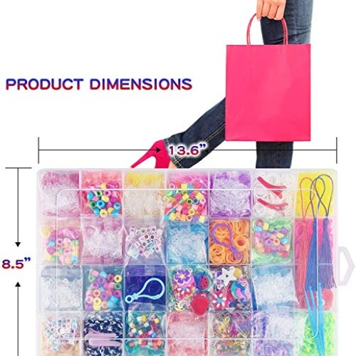 Queta 18000+ Colorful Loom Bracelet Making Kit，Rubber Bands for B...