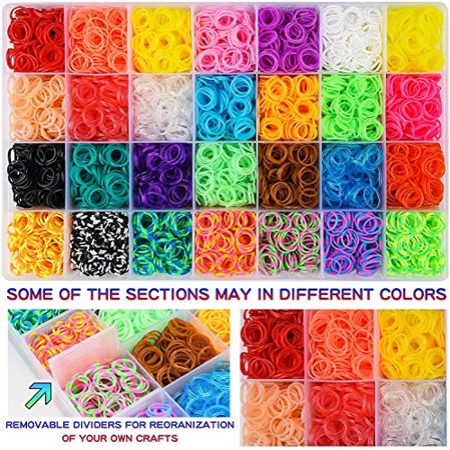 Queta 18000+ Colorful Loom Bracelet Making Kit，Rubber Bands for B...
