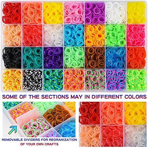 Queta 18000+ Colorful Loom Bracelet Making Kit，Rubber Bands for B...