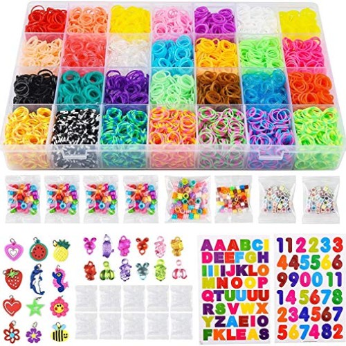 Queta 18000+ Colorful Loom Bracelet Making Kit，Rubber Bands for B...