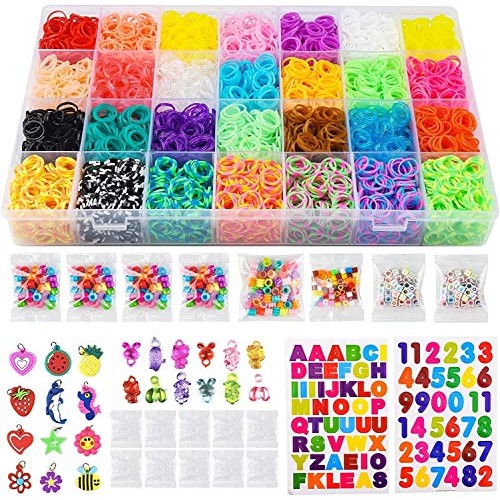 Queta 18000+ Colorful Loom Bracelet Making Kit，Rubber Bands for B...