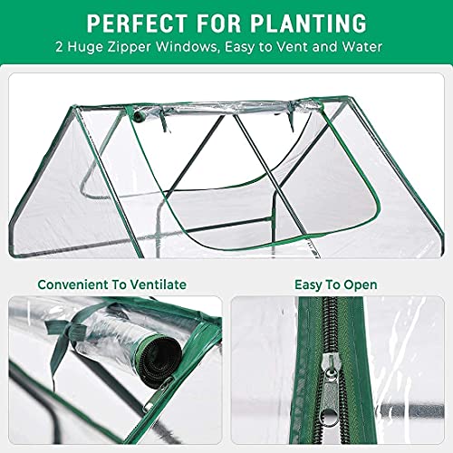 Quictent 4×3×1 Ft Extra-Thick Galvanized Steel Raised Garden Bed P...