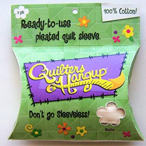 Quilters Hangup Pleated Quilt Sleeve in Natural muslin
