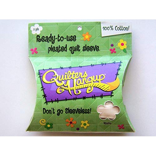 Quilters Hangup Pleated Quilt Sleeve in Natural muslin