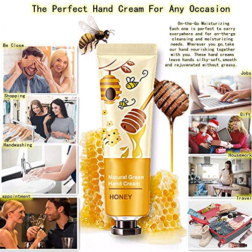 10 Pack Natural Plant Fragrance Hand Cream for Dry Hands, Moisturi...