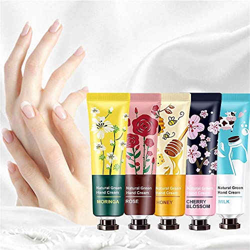 10 Pack Natural Plant Fragrance Hand Cream for Dry Hands, Moisturi...