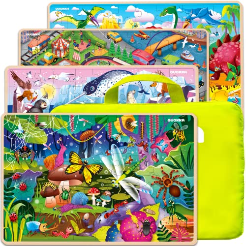 Wooden Puzzles for Kids Ages 4-8 – 4 x 60 Piece Kids Puzzles Ages ...