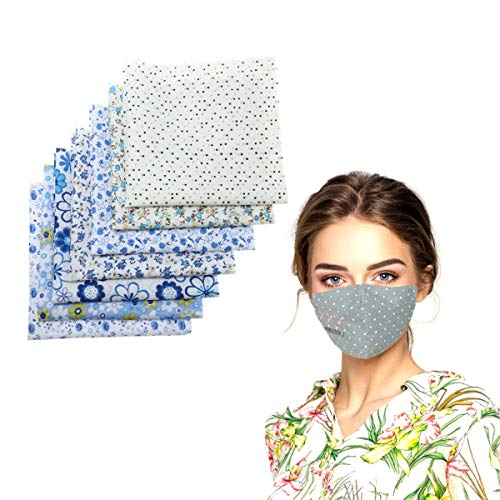 Quonae 50Pcs 9.84 x 9.84 Floral Cotton Fabric Patchwork Quilting...
