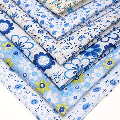 Quonae 50Pcs 9.84 x 9.84 Floral Cotton Fabric Patchwork Quilting...