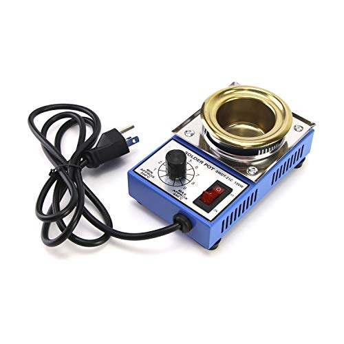 QWORK Solder Pot, 150W 110V, 50mm Soldering Bath Titanium Plate, C...