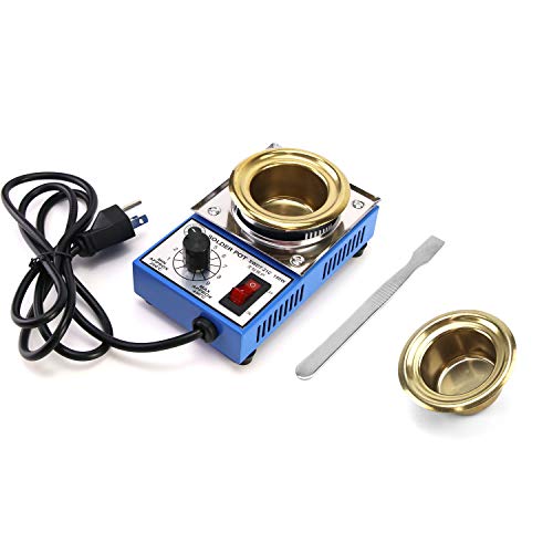 QWORK Solder Pot, 150W 110V, 50mm Soldering Bath Titanium Plate, C...