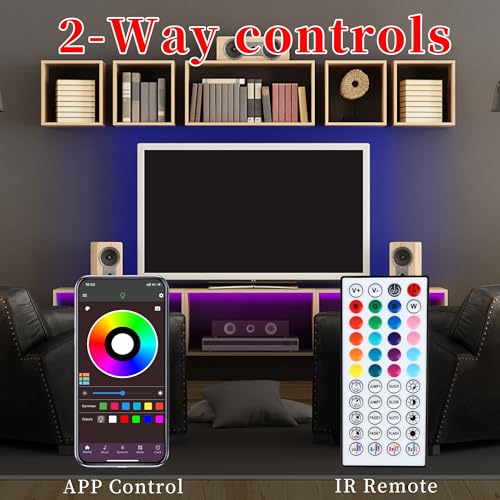QZYL LED Lights for Bedroom, 25FT RGB LED Strip Lights with 44 Key...