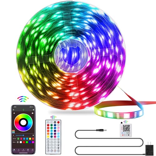 QZYL LED Lights for Bedroom, 25FT RGB LED Strip Lights with 44 Key...