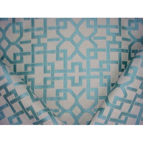 110RT9 - Turquoise Blue/Kiwi Green Overscaled Gate Zen Trellis Lat...