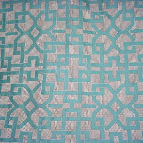110RT9 - Turquoise Blue/Kiwi Green Overscaled Gate Zen Trellis Lat...