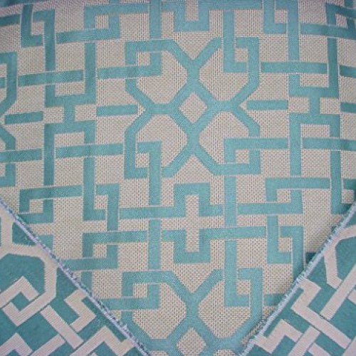 110RT9 - Turquoise Blue/Kiwi Green Overscaled Gate Zen Trellis Lat...