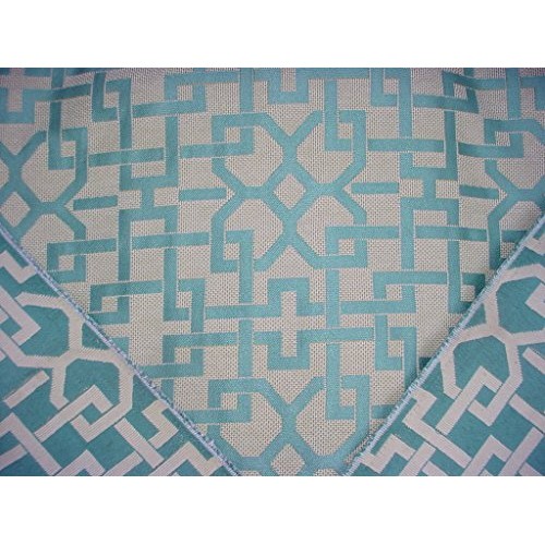 110RT9 - Turquoise Blue/Kiwi Green Overscaled Gate Zen Trellis Lat...