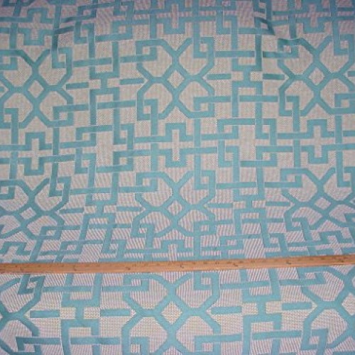 110RT9 - Turquoise Blue/Kiwi Green Overscaled Gate Zen Trellis Lat...