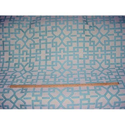 110RT9 - Turquoise Blue/Kiwi Green Overscaled Gate Zen Trellis Lat...