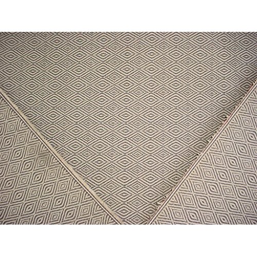165H7 - Almond/Bark Textured Diamond Linen Transitional Contempora...
