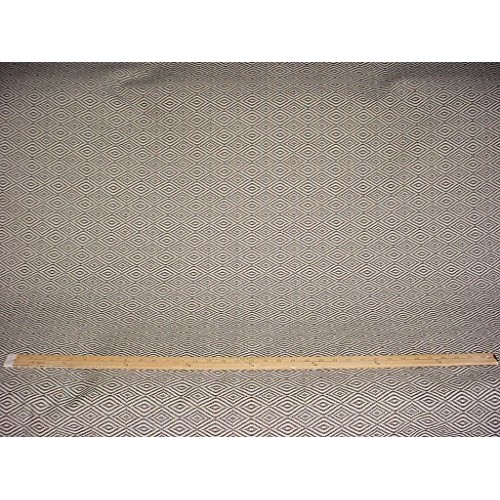165H7 - Almond/Bark Textured Diamond Linen Transitional Contempora...