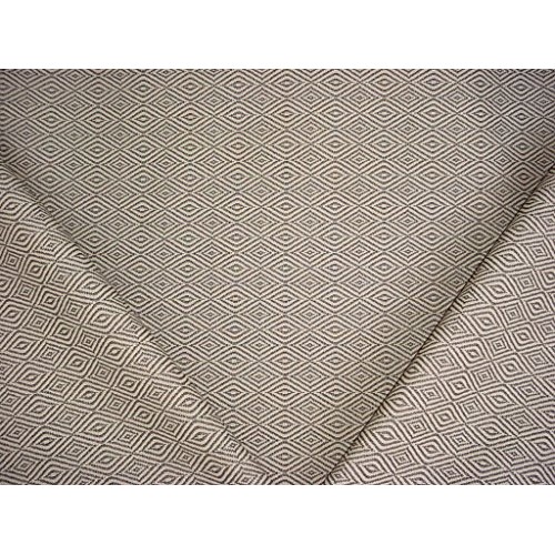 165H7 - Almond/Bark Textured Diamond Linen Transitional Contempora...
