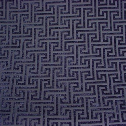 166H7 - Striking Interlocking Sapphire Blue Geometric Transitional...