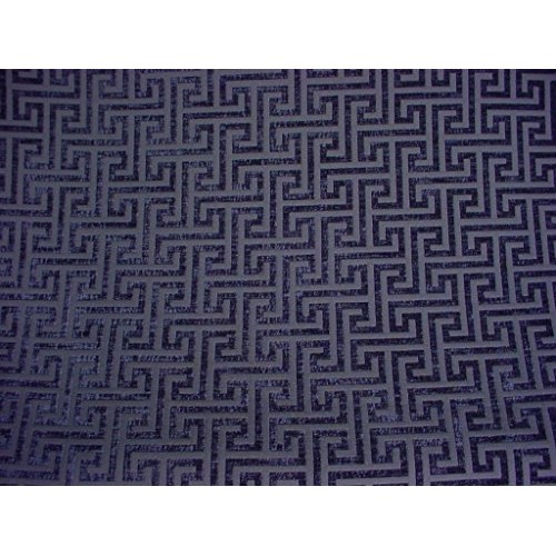 166H7 - Striking Interlocking Sapphire Blue Geometric Transitional...