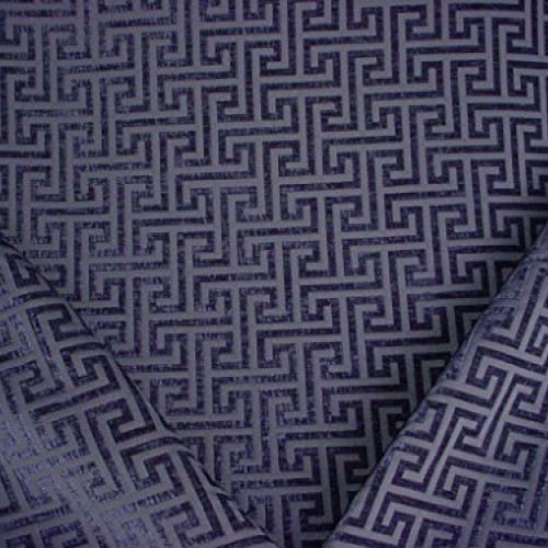 166H7 - Striking Interlocking Sapphire Blue Geometric Transitional...