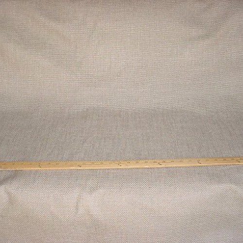 218H7 - Taupe/Grey Overscaled Linen Basketweave Designer Upholster...
